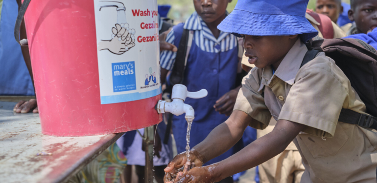1- Child washing hands @Marysmeals